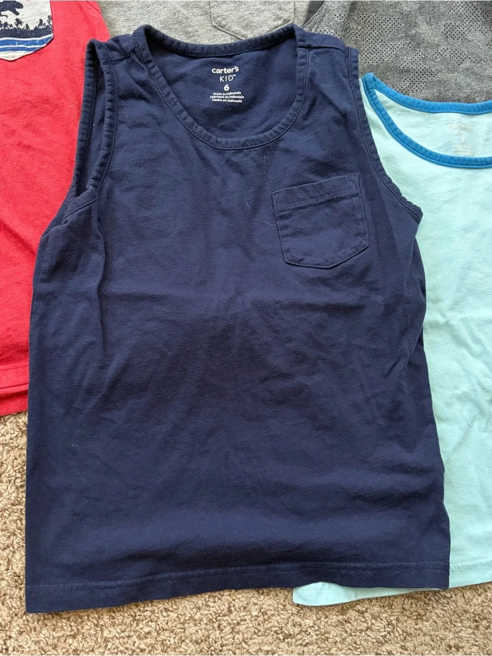 Boys tank top sleeveless shirt bundle size 6